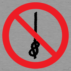P030 Prohibition: Do not tie knots in rope